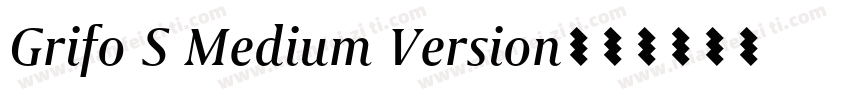 Grifo S Medium Version字体转换